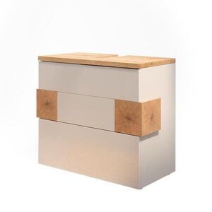 Vicco SPODNÁ SKRINKA POD UMÝVADLO Eden Biely vysoký lesk 70 x 64.5 cm s 2 zásuvkami vyobraziť
