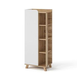Vicco MIDI SKRINKA Karen Sonoma/White 50 x 128 cm s dverami a otvorenými priehradkami vyobraziť