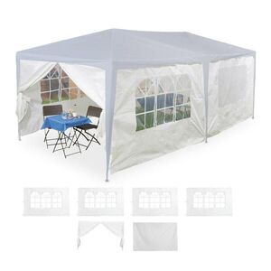 Relaxdays STENY Biela 6-dielna-sada na pavilón 3x6 m vyobraziť