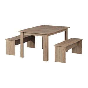 Vicco SÚPRAVA JEDÁLENSKÉHO STOLA Sentio Sonoma 137.6 x 92.8 cm s 2 lavičkami vyobraziť