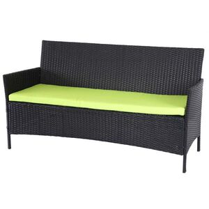 MCW 3-SEDACIA POLY-RATTAN ZÁHRADNÁ LAVICA Antracitová, zelená vyobraziť