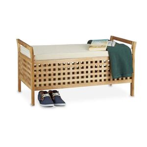 Relaxdays LAVICA Orech úložný priestor čalúnené sedadlo 92, 6 cm vyobraziť