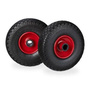 Relaxdays KOLESO Čierna-červená 2-dielna-sada neprepichnuteľné 26 cm vyobraziť