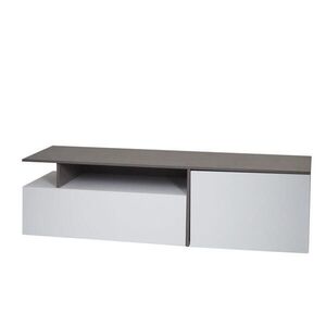 MCW TV-RACK betónový dekor, biely vyobraziť