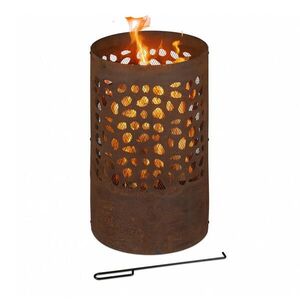 Relaxdays OHNISKO Hrdzavohnedá cortenová oceľ s ochranou proti iskram 60x37 cm vyobraziť