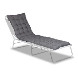 Relaxdays PODSEDÁK Sivý na lavicu prešívaný so šnúrkami 180x50 cm vyobraziť