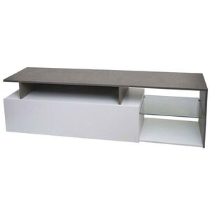 MCW TV-RACK betónový dekor, biely vyobraziť