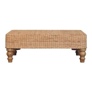 Artisan Furniture KONFERENČNÝ STOLÍK Regency z masívneho dreva s výpletom, hnedý vyobraziť