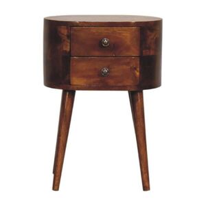 Artisan Furniture MINI nočný stolík, 2 zásuvky, severské nohy, hnedý vyobraziť