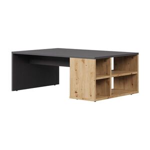 Vicco KONFERENČNÝ STOLÍK Danny antracitová 90 x 60 cm s policami vyobraziť