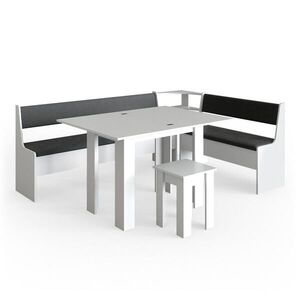 Vicco ROHOVÁ LAVICOVÁ SKUPINA Roman biely 210 x 150 cm so stolom vyobraziť
