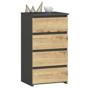 RAUMHIRSCH FURNITURE KOMODA grafitovo šedá, dub Artisan 74/40/35 vyobraziť