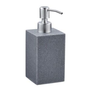 Relaxdays DÁVKOVAČ Sivý na mydlo polyresin nerezová pumpička 300 ml vyobraziť