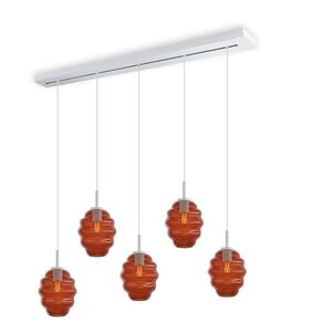 s.luce ECHOS jedálenská stolová lampa 5-plameňová 160cm vrchnák Ø 18cm vyobraziť