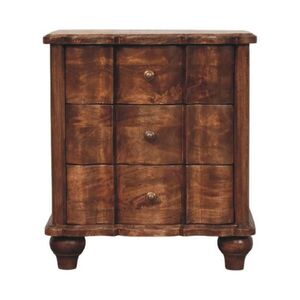 Artisan Furniture NOČNÝ stolík Valencia, 3 zásuvky, tmavohnedý vyobraziť