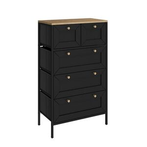 Vicco KOMODA Belaro čierna 56 x 95 cm s 5 zásuvkami vyobraziť