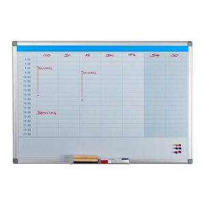 Relaxdays WHITEBOARD biela strieborná magnetická denný plánovač 60x90 cm vyobraziť