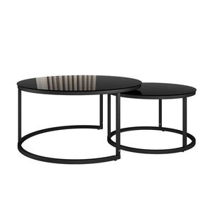 Vicco SADA KONFERENČNÝCH STOLÍKOV Montreal Čierny vysoký lesk 77 x 77 cm 2 časti vyobraziť