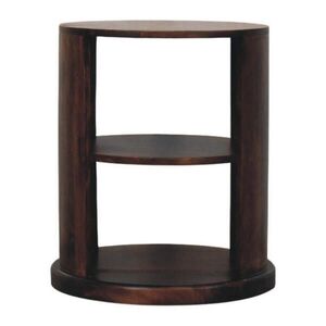 Artisan Furniture PRÍRUČNÝ stolík s povrchovou úpravou California Walnut, 2 otvorené police, tmavohnedý vyobraziť