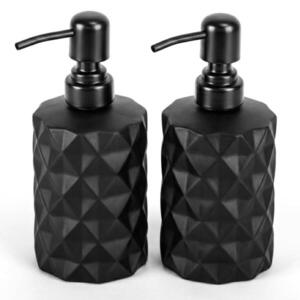 Relaxdays DÁVKOVAČ MYDLA Čierna 2-ks-set 350 ml vyobraziť