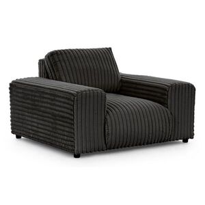 S-Style KRESLO Mollis vo tmavosivej farbe z plyšového kordurového vyobraziť