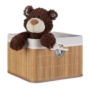 Relaxdays KOŠ Prírodný bambus skladací 31 cm vyobraziť