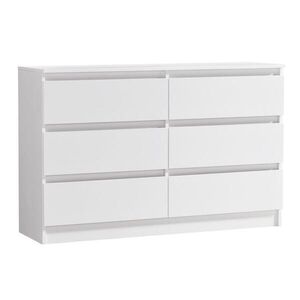 Home Collective KOMODA so 6 zásuvkami, šírka 120 cm, v bielej farbe vyobraziť