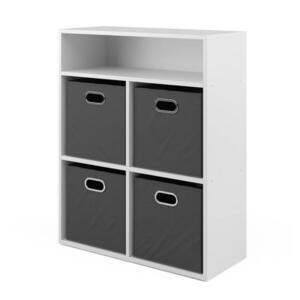 Vicco REGÁL NA KNIHY biely 72 x 90.2 cm so 4 skladacími boxmi vyobraziť