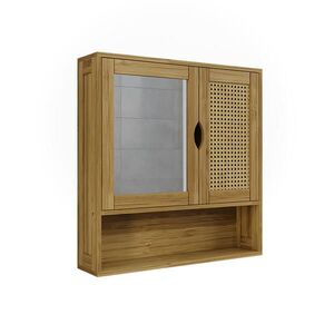 Vicco KÚPEĽŇOVÁ SKRINKA SO ZRKADLOM Liora Bambus 56 x 58 cm so zrkadlom vyobraziť