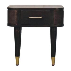 Artisan Furniture NOČNÝ stolík s povrchovou úpravou Velvet Mocha, 1 zásuvka, úchytky T-Bar, tmavohnedý vyobraziť