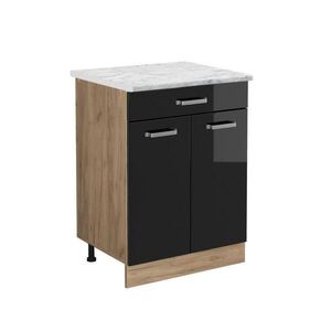 Vicco KUCHYNSKÁ SPODNÁ SKRINKA R-Line Čierny vysoký lesk 60 cm AP mramor vyobraziť