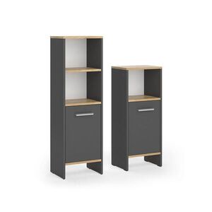 Vicco KÚPEĽŇOVÁ SÚPRAVA NÁBYTKU Karli, antracitová/Dub Goldkraft, 2-dielna vyobraziť