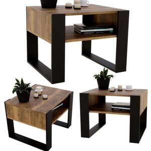 CraftPAK KONZOLOVÝ STOLÍK z drevotriesky, obdĺžnikový, stabilný, farba orech 45/53, 6/65 cm vyobraziť
