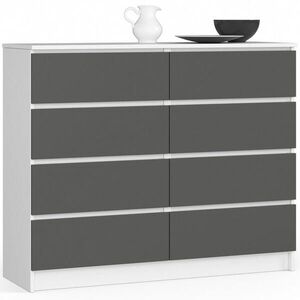 RAUMHIRSCH FURNITURE KOMODA Biela, grafitovo šedá 99/120/40 vyobraziť
