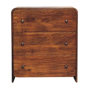 Artisan Furniture ŠTÍHLA komoda Aspen, 3 zásuvky, tmavohnedá vyobraziť