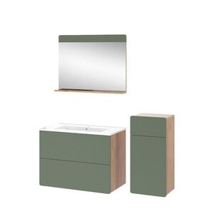 Vicco SADA KÚPEĽŇOVÉHO NÁBYTKU Izan, Dub Goldkraft/zelená, 4-dielna vyobraziť