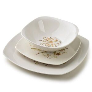 Mondex SADA 18 kusov jedálenského riadu Lea, béžová, 30/30/20 cm, porcelán vyobraziť