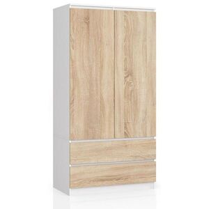 RAUMHIRSCH FURNITURE ŠATNÍK biely, dub Sonoma 180/90/51 vyobraziť