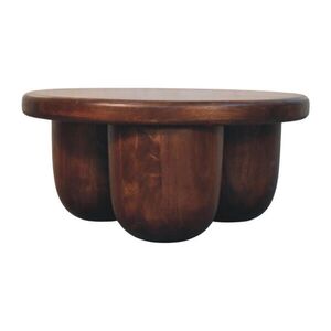 Artisan Furniture KONFERENČNÝ stolík s povrchovou úpravou Wine-Wood-Oak, zaoblené stĺpovité nohy, tmavohnedý vyobraziť