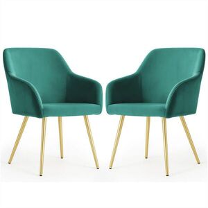 RAUMHIRSCH FURNITURE ČALÚNENÁ STOLIČKA, sada 2 ks, kovové nohy, zelená, zlatá 54, 5/83/58 vyobraziť