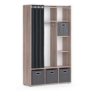Vicco ŠATNÍKOVÁ SKRIŇA Luigi Sonoma 38 x 178.1 cm So skladacími krabicami (sivá) vyobraziť