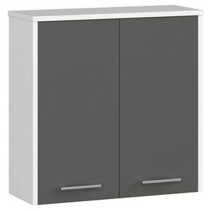 RAUMHIRSCH FURNITURE KÚPEĽŇOVÁ KOMODA Biela, grafitovo šedá 60/60/22, 5 vyobraziť