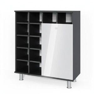 Vicco KÚPEĽŇOVÁ SKRINKA Fynn Biely vysoký lesk 78.4 x 91.6 cm vyobraziť
