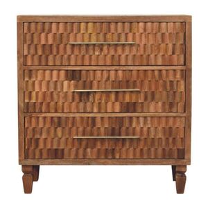 Artisan Furniture KOMODA s povrchovou úpravou Golden Teak, 3 zásuvky, svetlohnedá vyobraziť