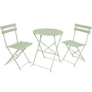 RAUMHIRSCH FURNITURE SKLÁPACÍ STÔL so sklopnými stoličkami, sada Zelená 42/81/42 vyobraziť