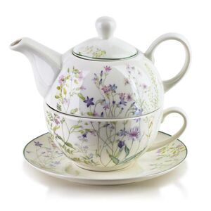 Mondex KANVICA na čaj Faccia, biela, 17/17/22 cm, porcelán vyobraziť