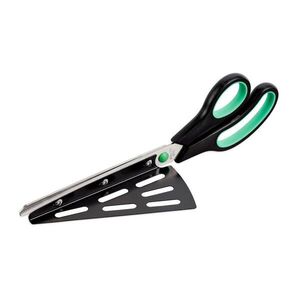 Relaxdays NOŽNICE Strieborná na pizzu nerezová oceľ s lopatkou 27 cm vyobraziť