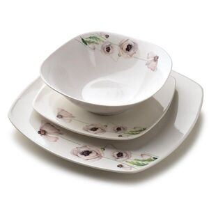 Mondex SADA 18 kusov jedálenského riadu Lea, bronz, 30/30/20 cm, porcelán vyobraziť