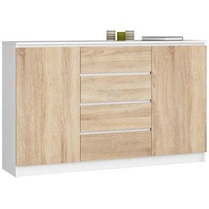 RAUMHIRSCH FURNITURE KOMODA Biela, dub Sonoma 99/160/40 vyobraziť