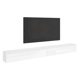 P & B NÍZKÁ KOMODA 2x150 cm, biela, biela s vysokým leskom, 300/32/33 cm vyobraziť
